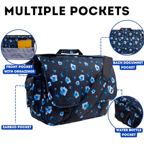 Image of J World New York Thomas Laptop Messenger Bag for Women & Men. Kids Computer Bookbag