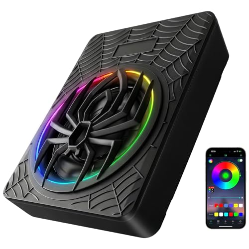 GOHHDL 2026 Upgraded 10 inch 1200W Slim RGB Under Seat Powered Car Subwoofer Built in Power...