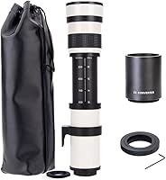 JINTU 420-1600mm f/8.3 Manual Telephoto Zoom Lens for Canon EF/EF-S DSLR Cameras - Wildlife Bird Moon Photography