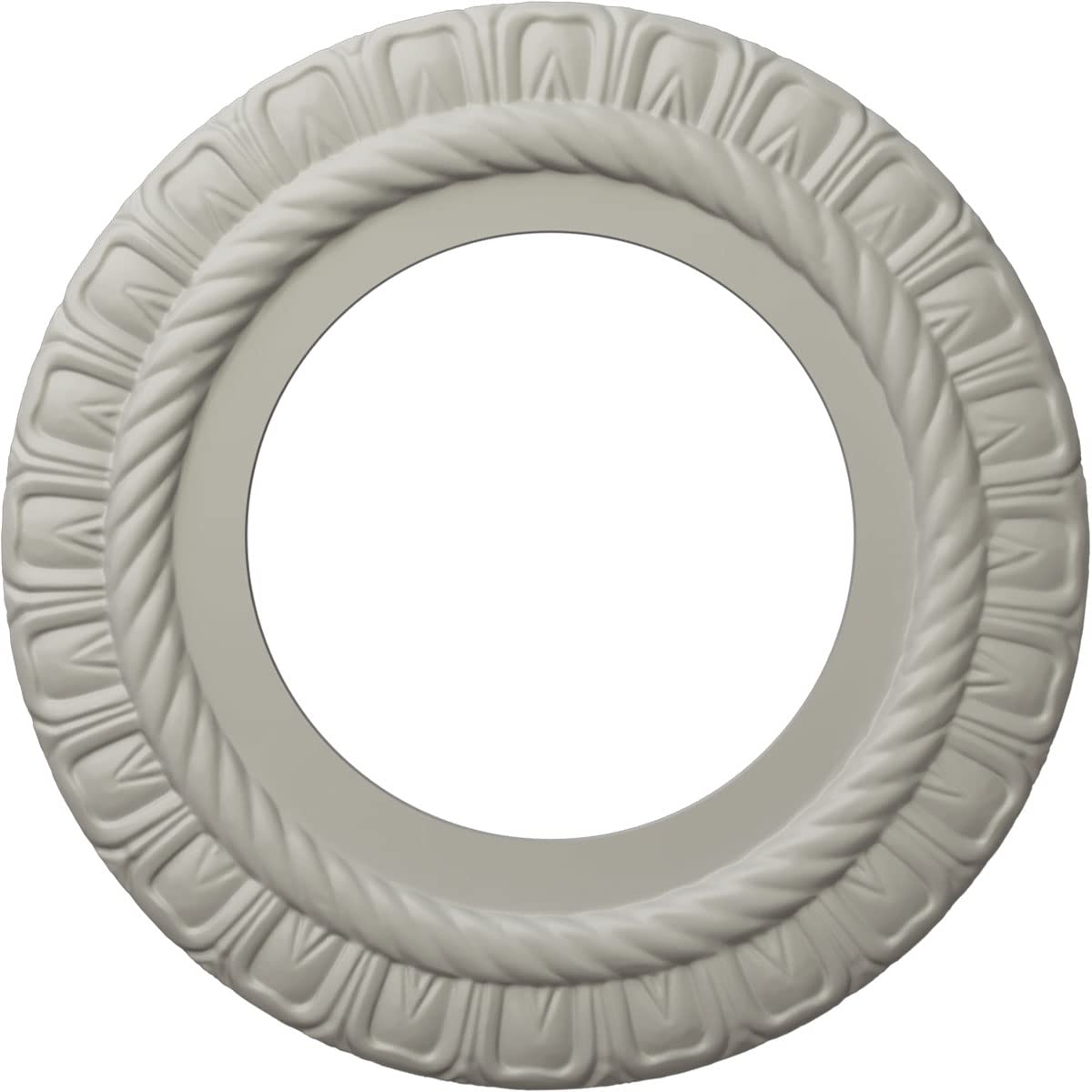 Ekena Millwork CM10CLPCF 10-5/8" x 5-3/4" x 1/2" Claremont Ceiling Medallion, Pot of Cream