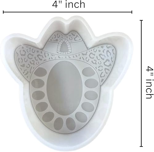 Miniatura 3 de Sombrero de vaquero de leopardo con caracola, calabaza, turquesa, freshie, molde de silicona liso para perlas aromáticas perfumadas, vela de