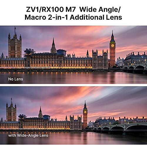 image for PICTRON Wide Angle Lens for Sony ZV1 ULANZI WL-1 ZV1 18mm Wide Angle/ 
