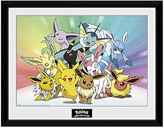 GB eye, Pokemon, Eevee, Framed Photographic, 16x12, Wood, Multi-coloured,