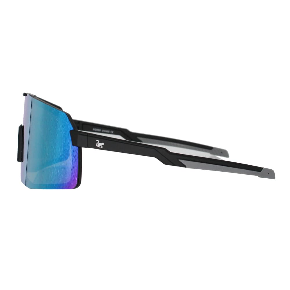 SURF MONKEY Occhiali da sole polarizzati con 3 lenti intercambiabili | Occhiali da ciclismo | mountain bike, ciclismo, corsa, UV 400, antivento, per uomo e donna