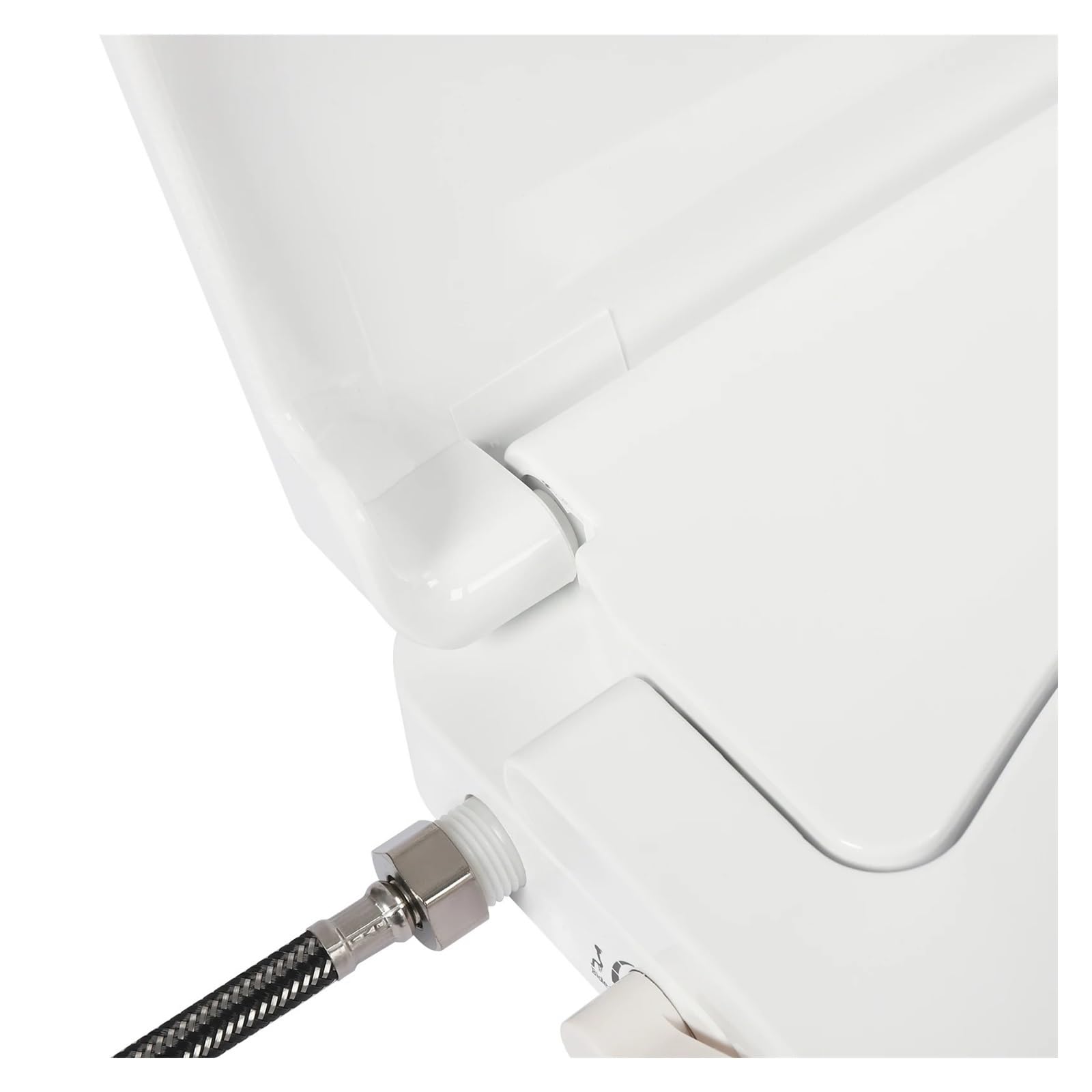 Asiento De Inodoro Inteligente Con Boquilla Doble: Reductor Papel Higiénico Ecológico Lavado Delantero/trasero Y Impulsado Por Presión Sin Batería Resistente Y CóModo