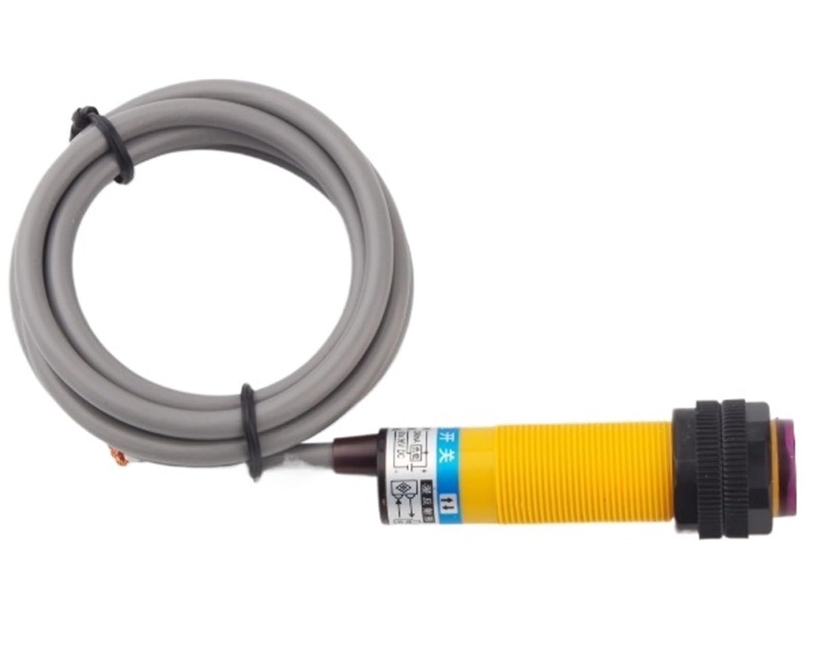 TYBOPHQJ 5PCS E3F-DS10C4 E3F-DS10B2 E3F-DS10P1 E3F-DS10P2 Diffuse Photoelectric Sensor M18 NPN PNP Range 10cm(E3f-ds10b2 Npn Nc)