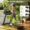 16% Incline Treadmill with Handle, 4-in-1 Foldable Treadmill with Triple-Screen Console, 3.0HP Quiet Brushless Treadmills for Home and Office Use, 400 LBS Capacity