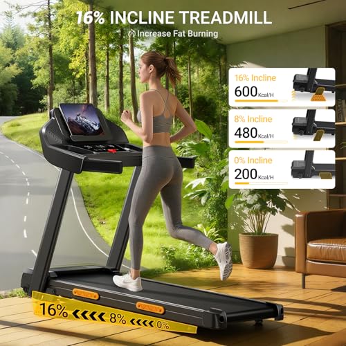 Motorized Folding Treadmill with Incline