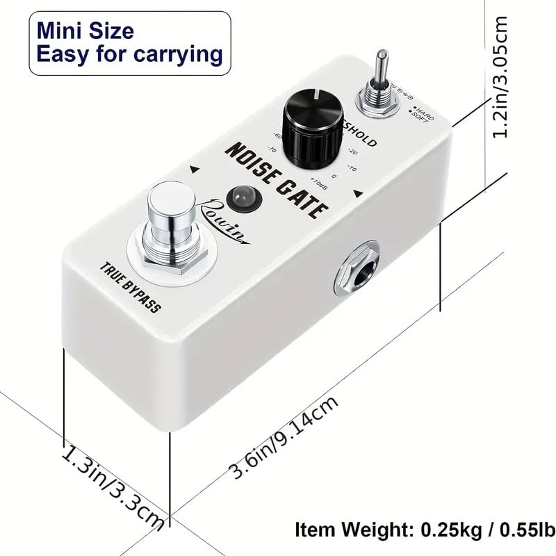 Amazon.com: Rowin LEF-319 Noise Gate Pedal - Dual Mode (Hard/Soft