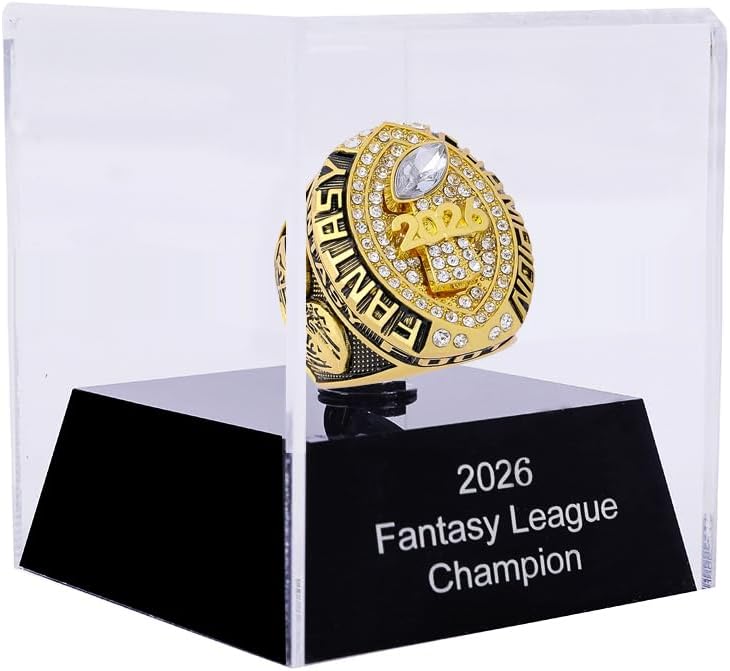2026 Fantasy Football Championship Ring Heavy FFL Champion Trophy Ring Award Trophy for Fantasy Football League Winner