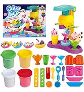 GOVOY Color Dough Ice Cream Set Kitchen Creations Ice Cream Truck Maker Clay Dough Play Tools Acc...