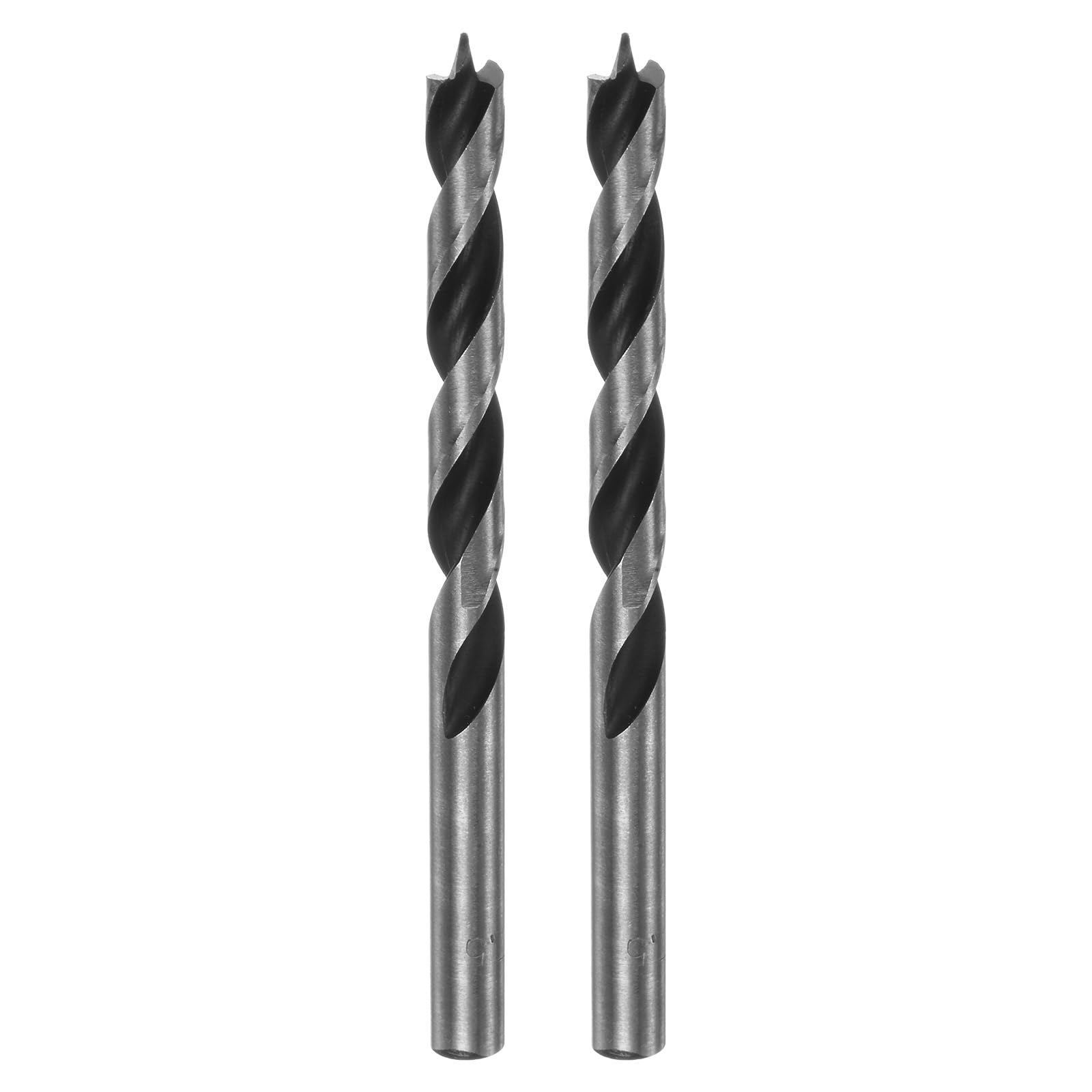 QUARKZMAN 2pz Punte Trapano Brad Point 7.5mm(19/64") Dia Punta Dritta Codolo Tondo Punta Brad Metrica 2.8" Profondità Foratura Punta Elicoidale Spirale per Falegname Legno Plastica Gomma