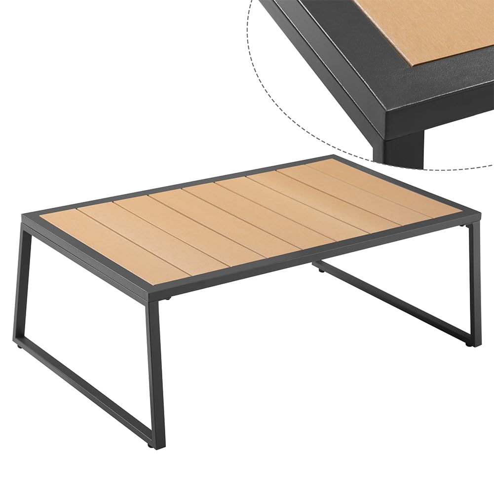 BAKAJI Set Salotto da Giardino in Polyrattan Effetto Simil Pelle con Tavolo, Due Poltrone e Divanetto, Salottino per Esterni, Divano, Sedie e Tavolino Resistente ai Raggi UV Terrazzo (Senza Cuscini)