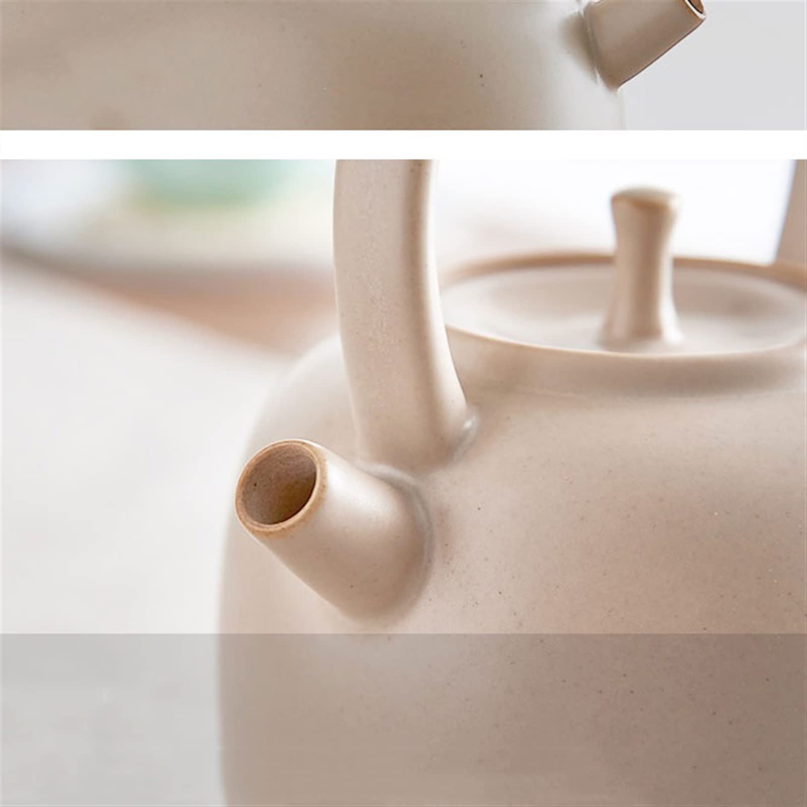 Czajniczek 750 ml Ceramiczny czajniczek o dużej pojemności z uchwytem Zaparzacz do herbaty Pojedynczy dzbanek Nadaje się do zielonej herbaty Czarna herbata Biała herbata Herbata owocowa Czajnik do