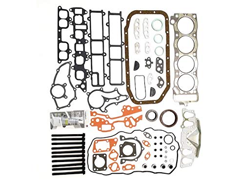 Graphite Cylinder Head Gasket Set with Head Bolts - Compatible with 1985-1995 Toyota Pickup 2.4L SOHC 22R 22RE 22REC