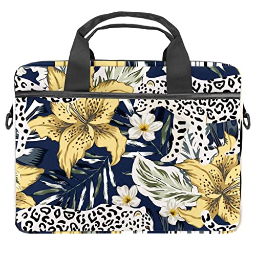 Sac à bandoulière pour ordinateur portable 13-14.5 pouces, l'imprimé floral pour s'évader