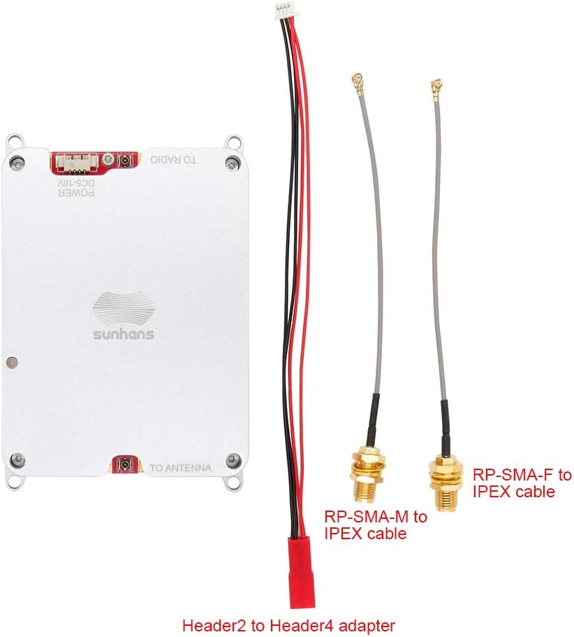 4000mW 36dBm Dual Band 2.4G/5.8GHz UAV WiFi Signal Booster Wireless Amplifier Repeater Extender for Drones, UAV FPV Drones RC