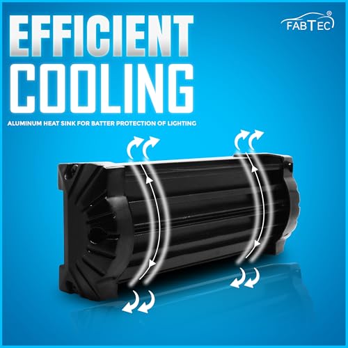 FABTEC 7 Inch 48 led bar Light Bike Led Fog Light 48 led Off-Road Flood Beam for Bikes and Scooties with On/Off Switch (White) (48 Led 7 Inch) (Set of 2) - Image 6