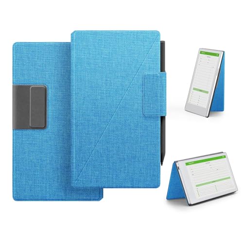 Folio reMarkable Paper Pro haut de gamme en tissage mosaïque bleu et support aimanté