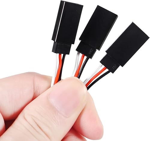 Miniatura 3 de DIANN Cable de extensión servo de 3 pines Cable de extensión Conectores de cable de 3.95 "5.9" 7.9" 11.8" 19.7" 23.6" Cables de control remoto servo