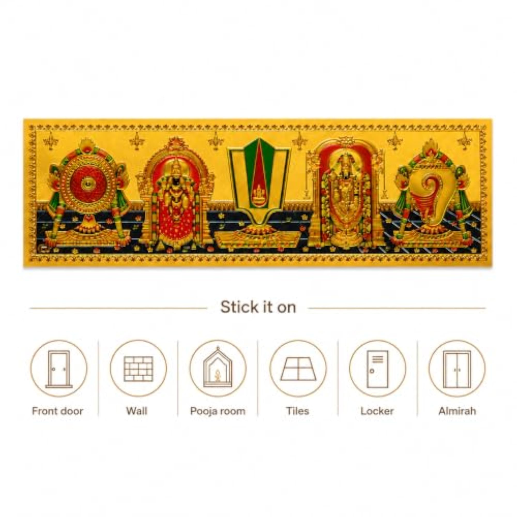 Sangu Chakra Namam Stickers with Perumal