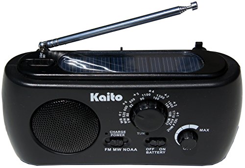 Kaito Ka332W Portable Hand Crank Solar Am/Fm Noaa Weather Radio With Cell Phone Charger & 3-Led Flashlight (Black) #TOP4