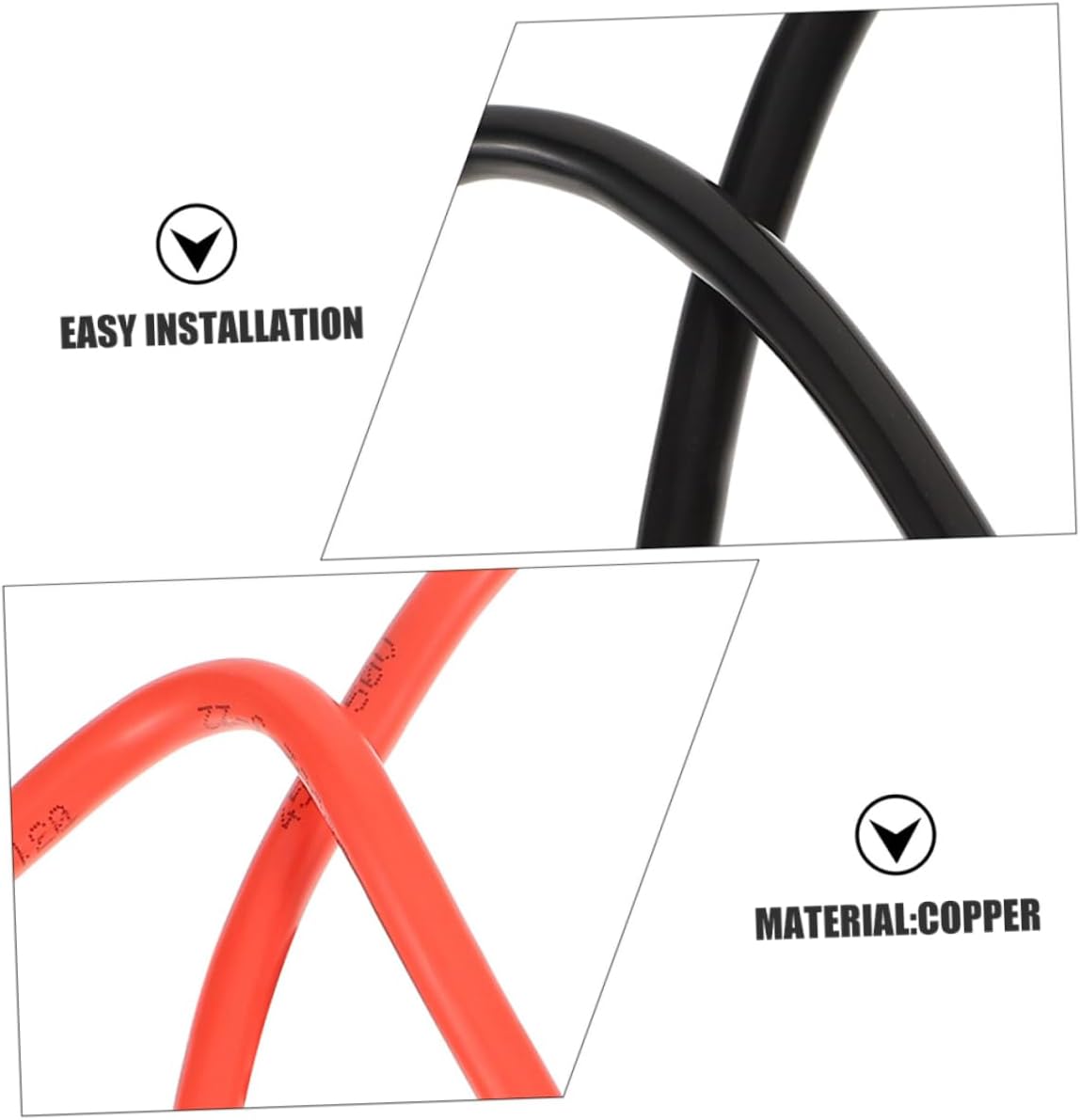 Battery Cables with Lug Terminals Positive Negative Automotive Inverter Wire for Car Rv Boat and Motorcycle Enhanced Conductivity and Safety Markings