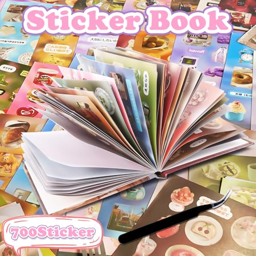 Image of 700Pcs Cute Scrapbook Stickers Travel Japanese Sticker Book for Adult Kawaii Korean Stickers for Journaling Heisei Retro Aesthetic Sticker Bulk Manga Style Decor for DIY Crafts Junk Journal Gifts Fog
