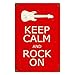 Past Time Signs PTS015 Keep Calm And Rock On Humor Vintage Metal Sign