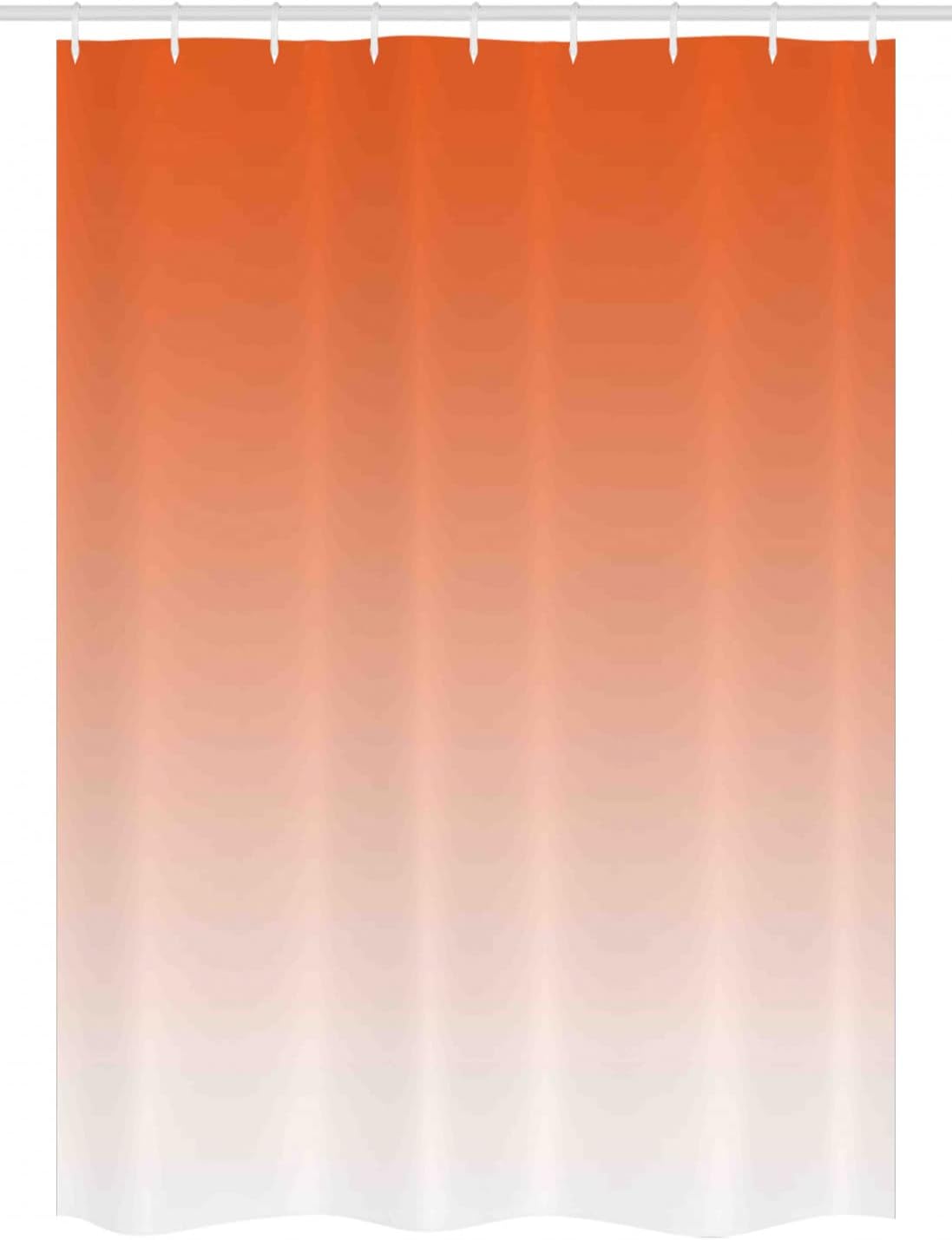 Ambesonne Ombre Stall Shower Curtain, Scorching Sunset in The Hot Desert Inspired Dusk Orange Ombre Digital Art Design Print, Fabric Bathroom Decor Set with Hooks, 54" W x 78" L, Orange White