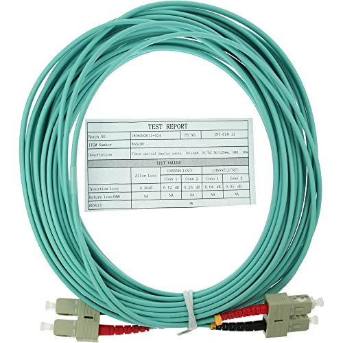 InLine 83515O Fibre Optic Duplex Cable, SC/SC, 50/125µm, OM3, 15 m, turquoise, 15m - Image 2