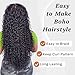 Dorsanee Deep Wave Bulk Hair for Braiding 20 Inch 2 Bundles 200g Natural Black Curly Braiding Hair for Boho Braids No Weft Wet and Wavy Braiding Hair Extensions (#1B,100g/bundle)