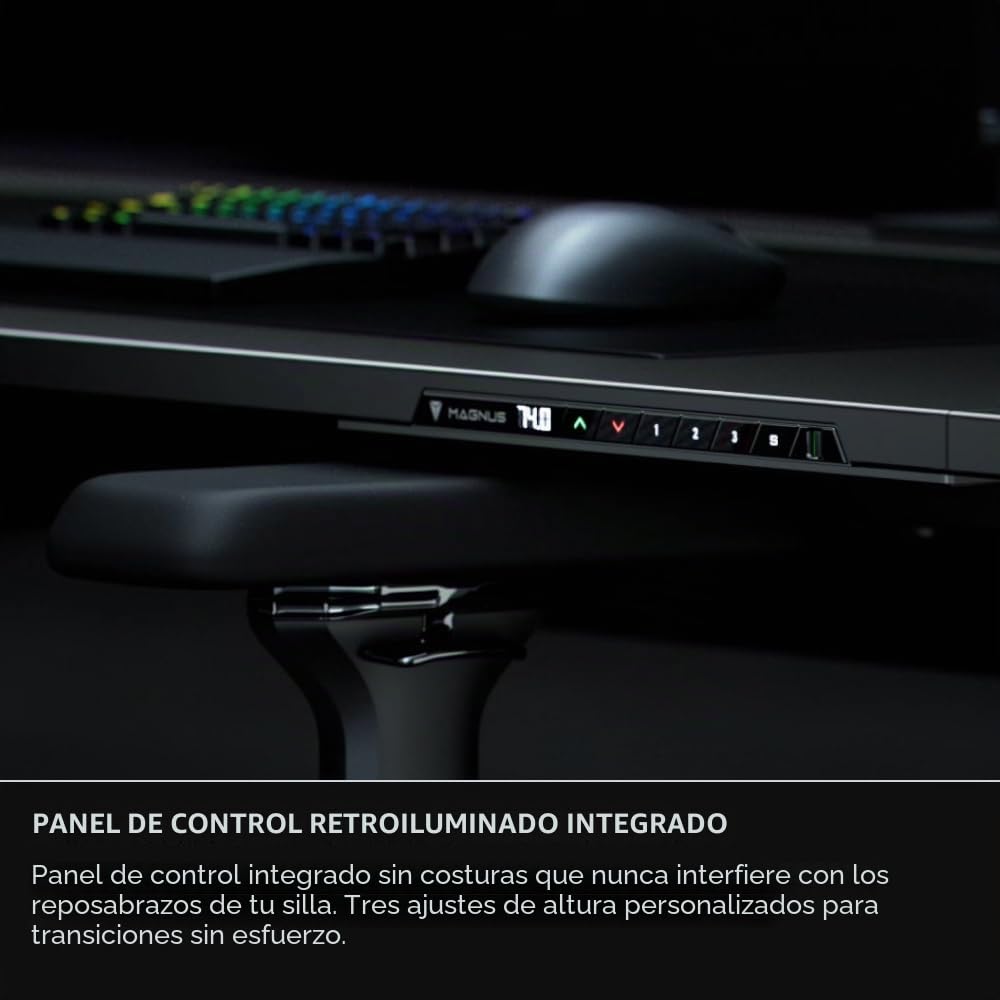 Secretlab Magnus EVO XL Escritorio Elevable Eléctrico, Extra Grande, Negro | Gestión de cables magnética, Columna de alimentación integrada, Bandeja de cables, Escritorio Gaming, Ergonómico