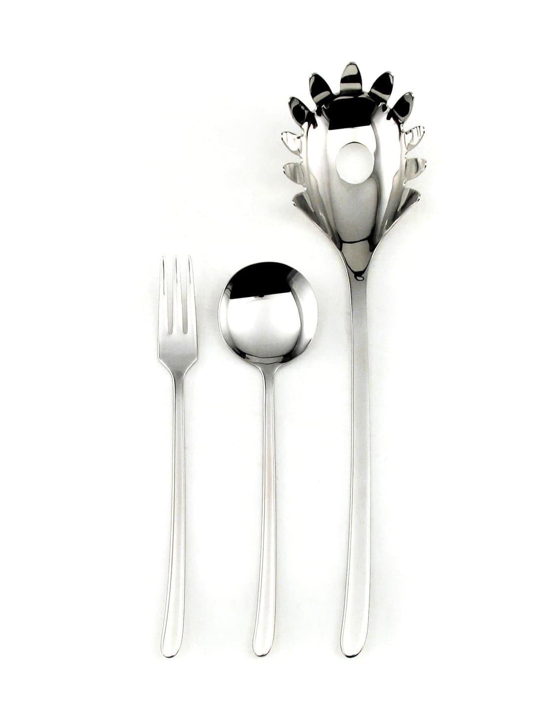 Lot de 13 couverts (6 cuillères, 6 fourchettes, serveur à pâtes), 2 assiettes, 1 saladier et 2 bols - Ovum & Trento
