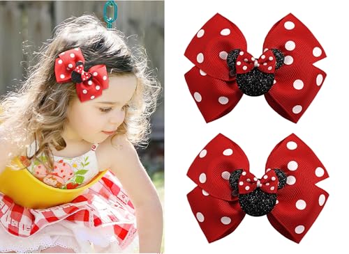 Pinzas con moños de lentejuelas 4 pulg. set de 2 miniatura 2