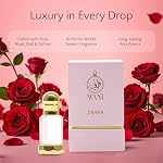 WANI Zahra Rose Concentrated Arabic Perfume Oil Attar – Luxury Natural Rose Perfume Oil, Musk & Oud – Alcohol-Free Arabic Perfume & Long-Lasting Natural Fragrance for Women & Men – 6ml Attar Bottle