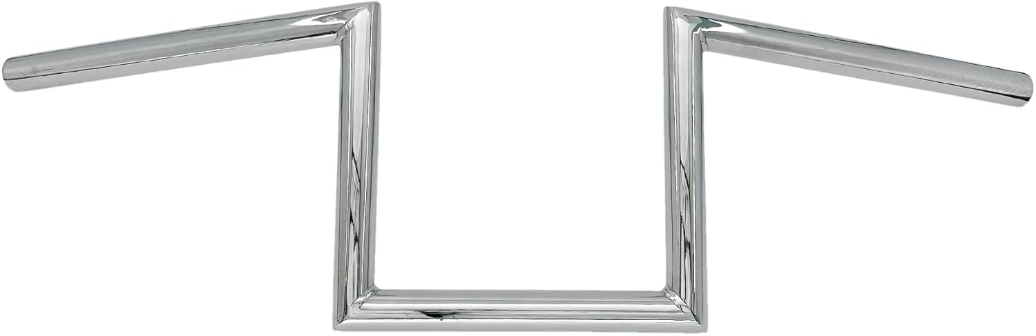 Chrome 8'' Rise 1'' Hanger 25mm Z-Bar Handlebar Drag Bar Fit for Harley Sportster 883 1200 XL…