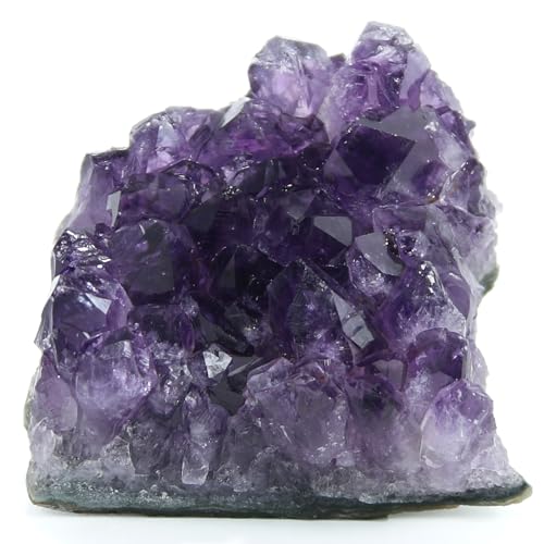 Nvzi Amethyst Druse, Amethyst Stein, Amethyst Kristalle, Bergkristall Rohstein, Roher Amethyst, Natürliche Amethyst-Geodenhöhlen Kristalle Heilsteine, Kristalle Heilsteine(100G)