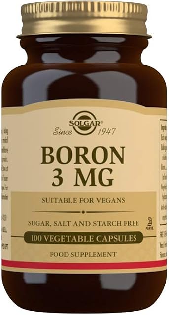 Solgar Boron 3 mg Vegetable Capsules - Food Supplement, Pack of 100 - Vegan, Gluten Free