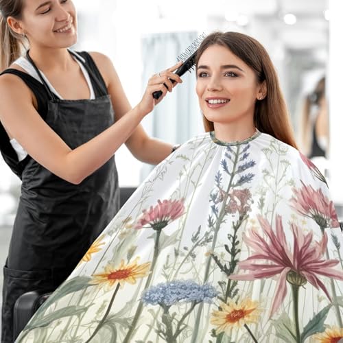 Capa de corte de cabello profesional impermeable MAOBLYR con cierre de broche ajustable 55.1 x 64.9 pulgadas miniatura 7