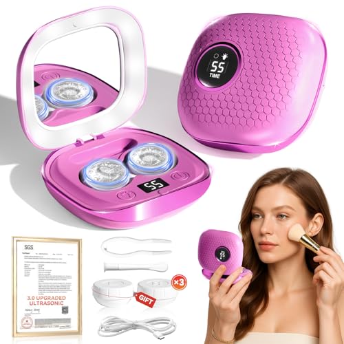 2025 Upgraded Ultrasonic Contact Lens Cleaner【50KHz Germany Super Motor】【Top1 Intelligent Chip-Smart Modes】 Gentle Cleaning & 99% Brightness, Portable Contact Lens Care Tools Home Travel (Purple)