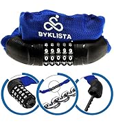 BYKLISTA Premium Fahrradschloss Zahlenschloss Fahrrad Schloss + eBook - Fahrradschloss Kettenschloss