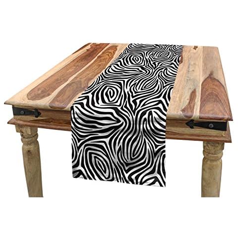 ABAKUHAUS Camino de Mesa Rayas Piel de Cebra Cover