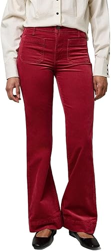 Wrangler Flare Pantalones, Earth Red, 30W / 34L Mujeres