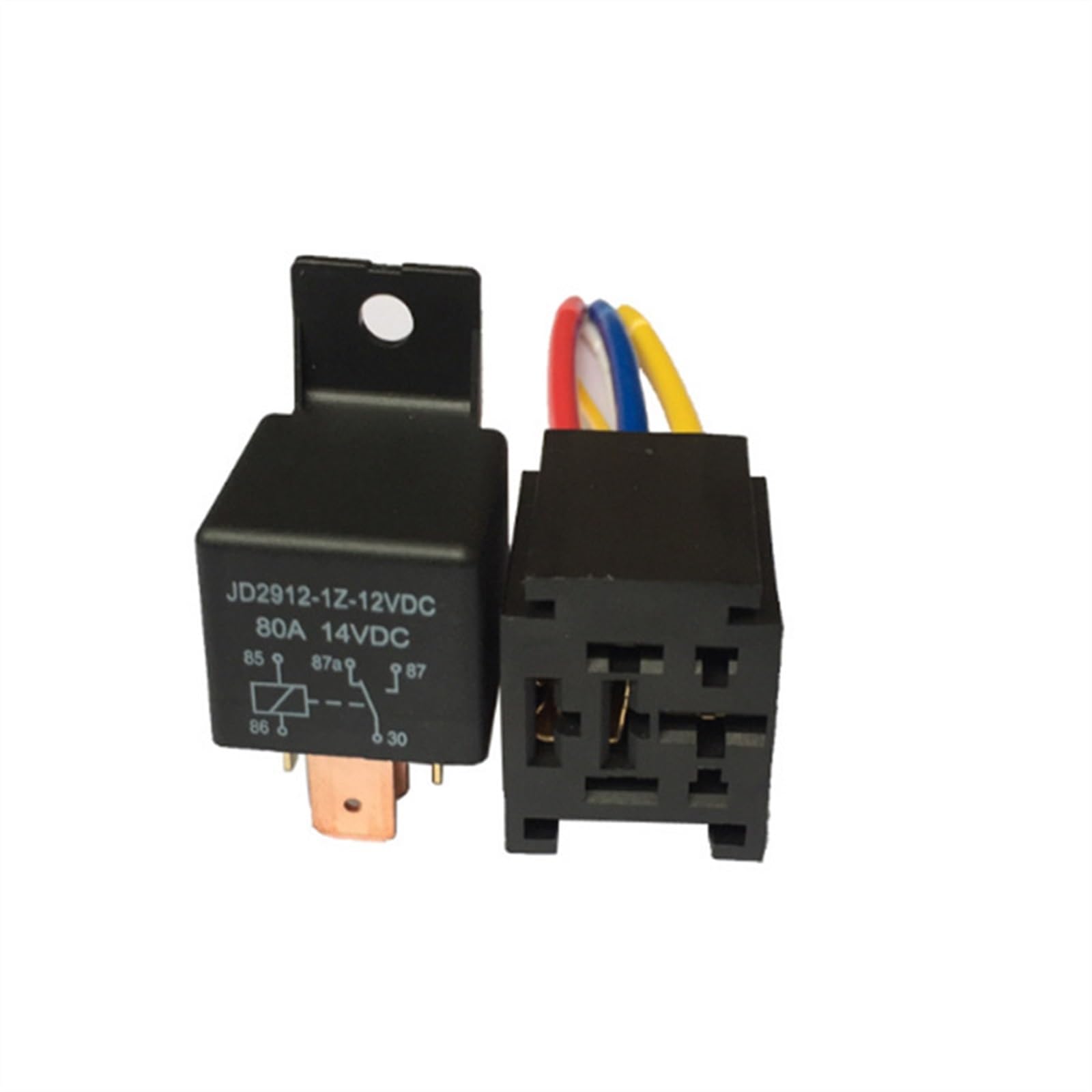 AQHYEBNSR 10PCS Original New Automobile Relay JD2912-1Z-12VDC JD2912-1Z-24VDC JD2912 1Z 12V 24V 80A 5PIN(12VDC)
