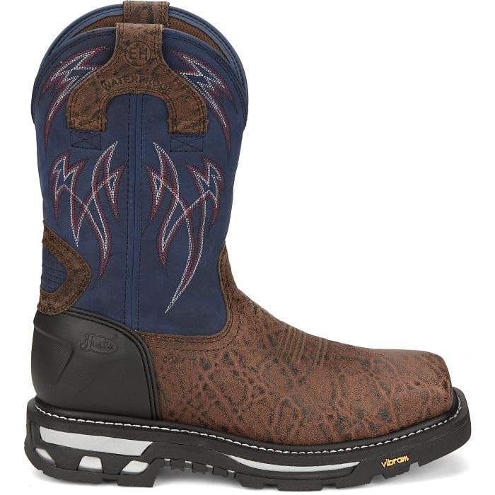 Justin Boots Men's CR2153 Frontline Hiviz 11” Waterproof Work Boot2