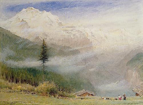 Tableau Toile Jungfrau Albert Goodwin : affiche d'art et peinture décorative 60x90cm