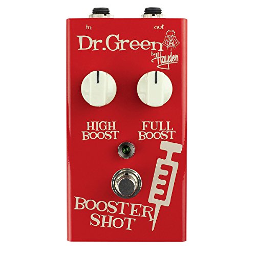 Pédale d'effet Booster Shot Hayden Dr Green pour amplifier vos solos de guitare