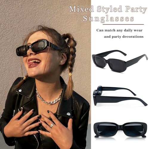 Matcheck 12 Mixed Style Colored Sunglasses Classic Retro Party Favors Eyewear Costume Accessories Bulk Glasses Unisex Adult4