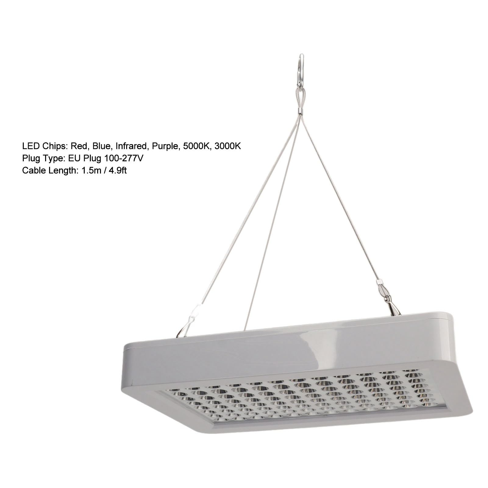 Luz de Cultivo LED, 192 Luces de Cultivo Led para Plantas de Interior de Espectro Completo con Doble Interruptor y Sistema de Enfriamiento, Luz de Planta para Verduras, Flores